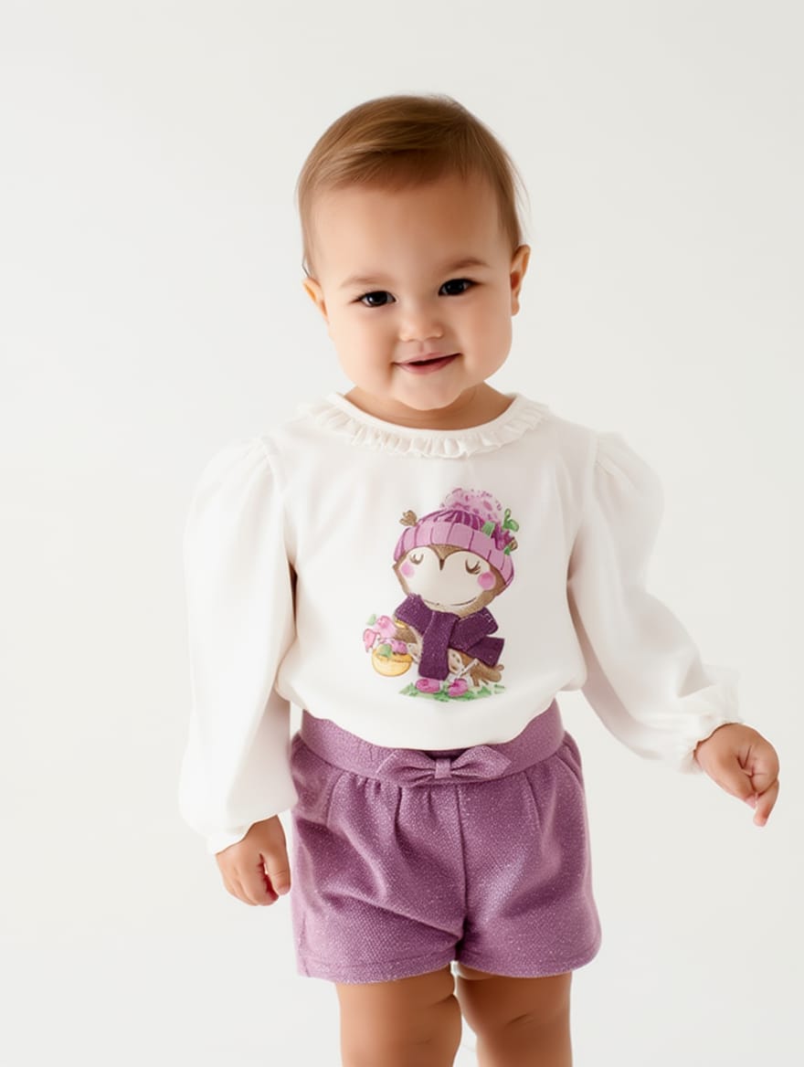 Conjunto Bermuda bebé niña