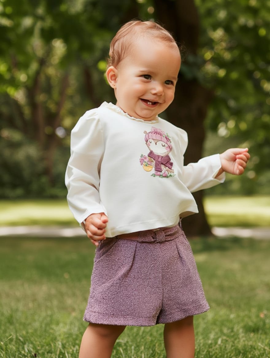 Conjunto Bermuda bebé niña