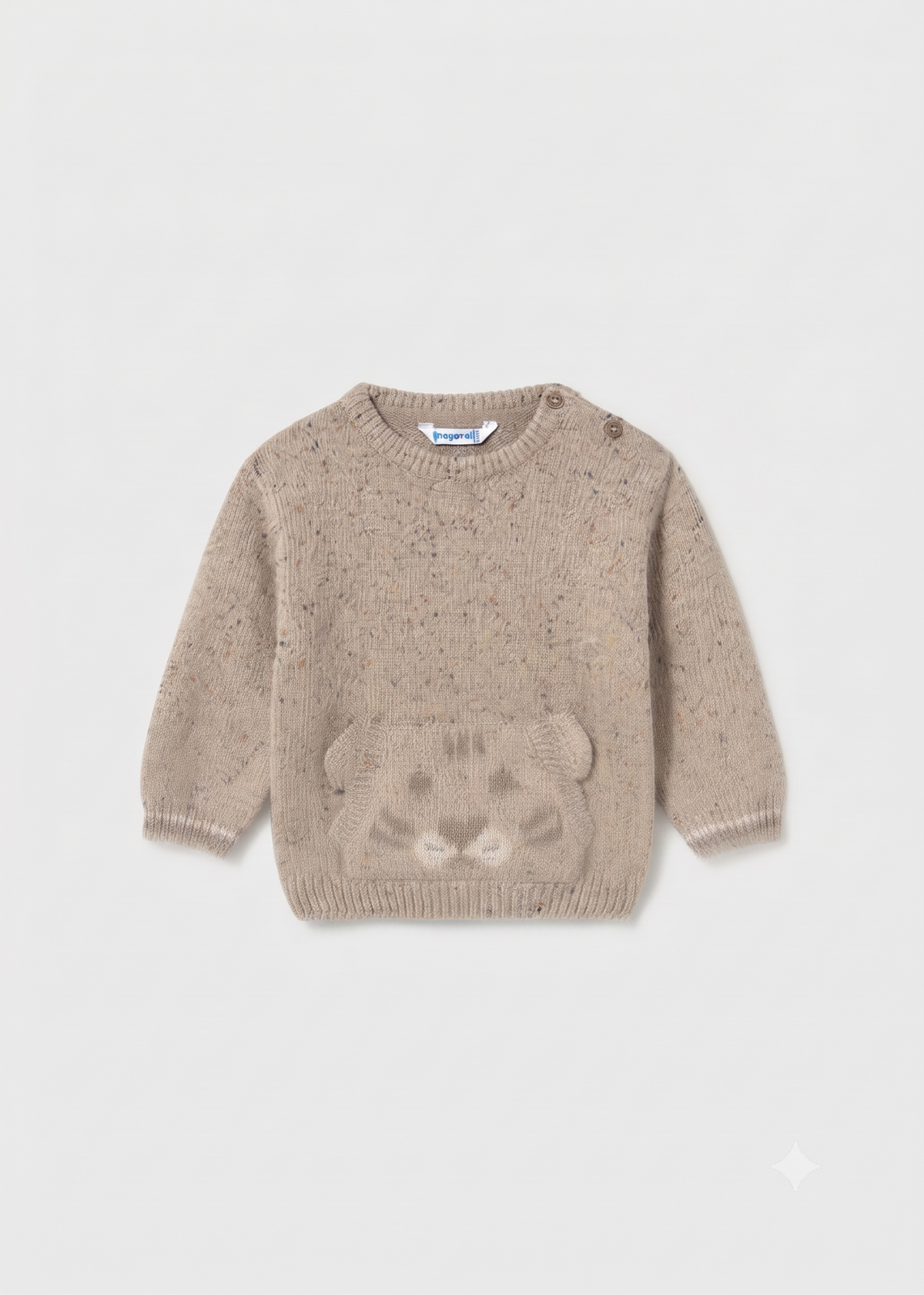 Jersey tricot bebe niño cara tigre.