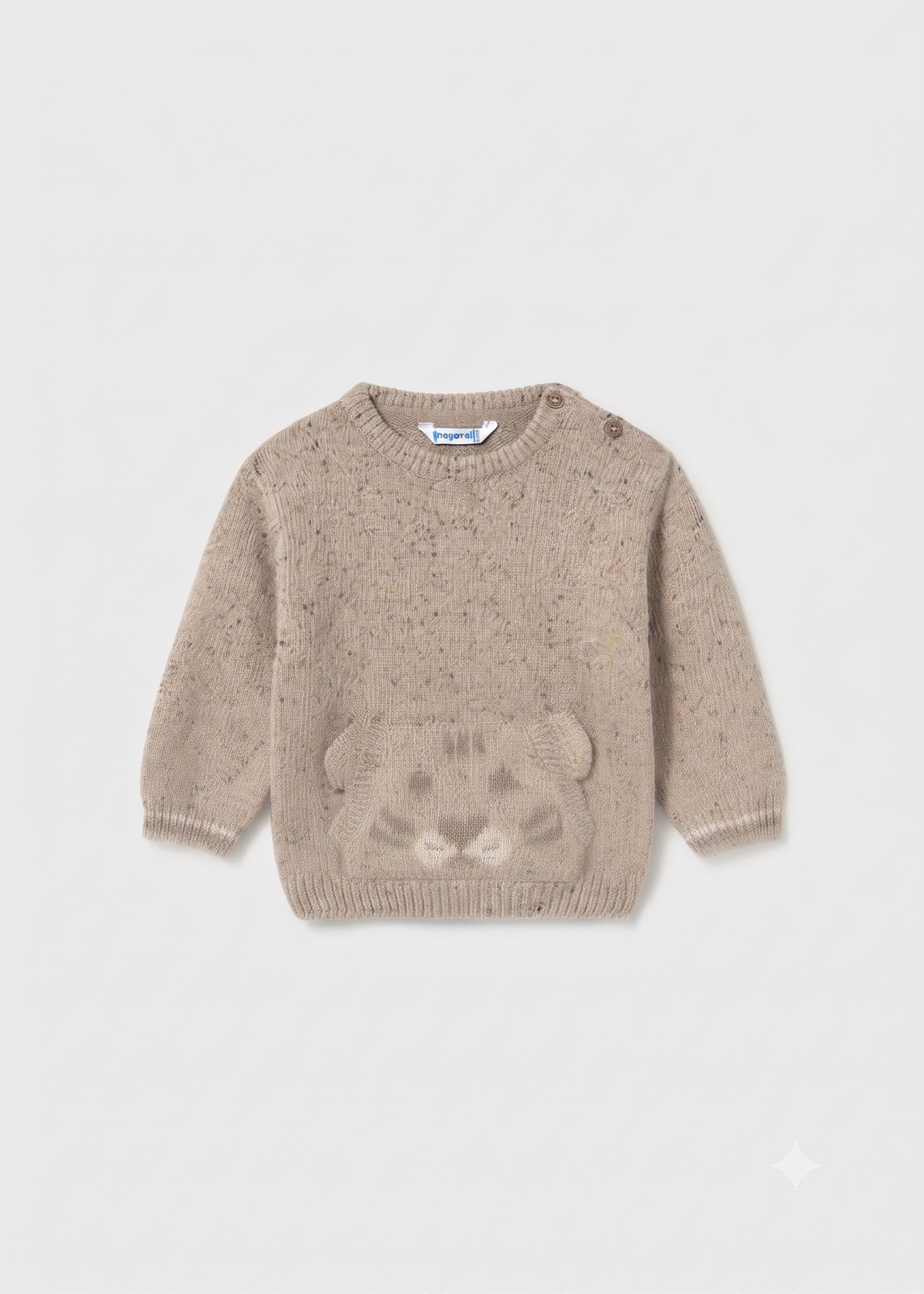 Jersey tricot bebe niño cara tigre.