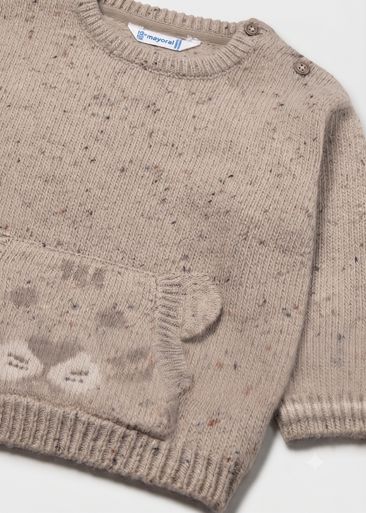 Jersey tricot bebe niño cara tigre.
