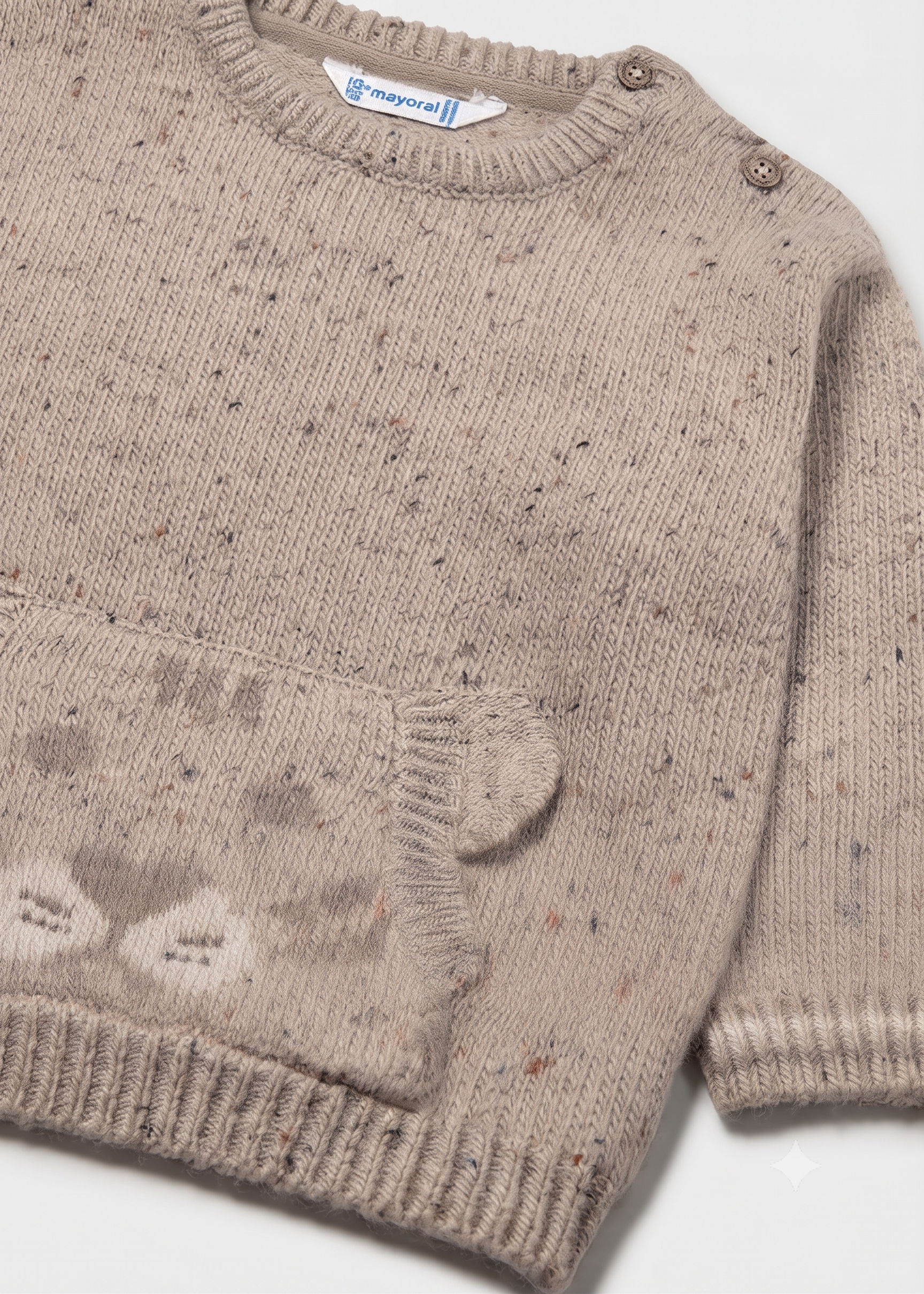 Jersey tricot bebe niño cara tigre.