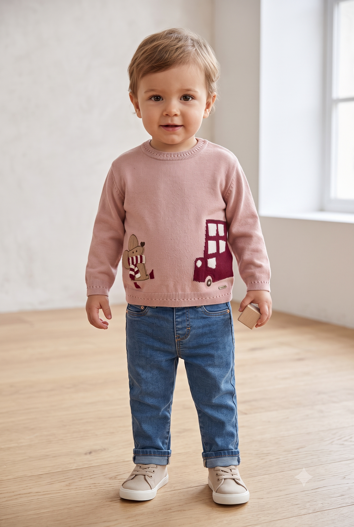 Jersey jacquard bebé niña