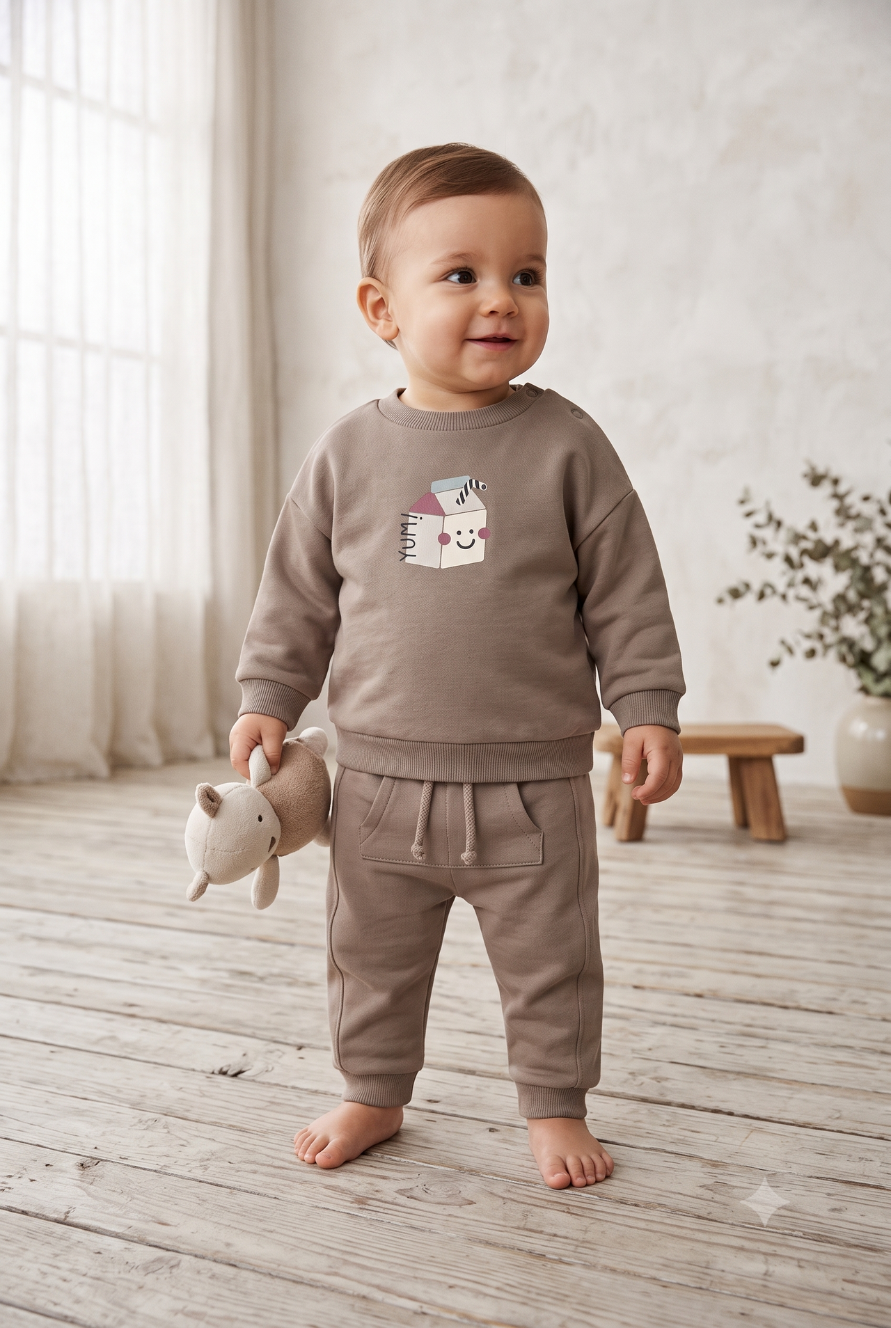 Sudadera manga larga bebé unisex.