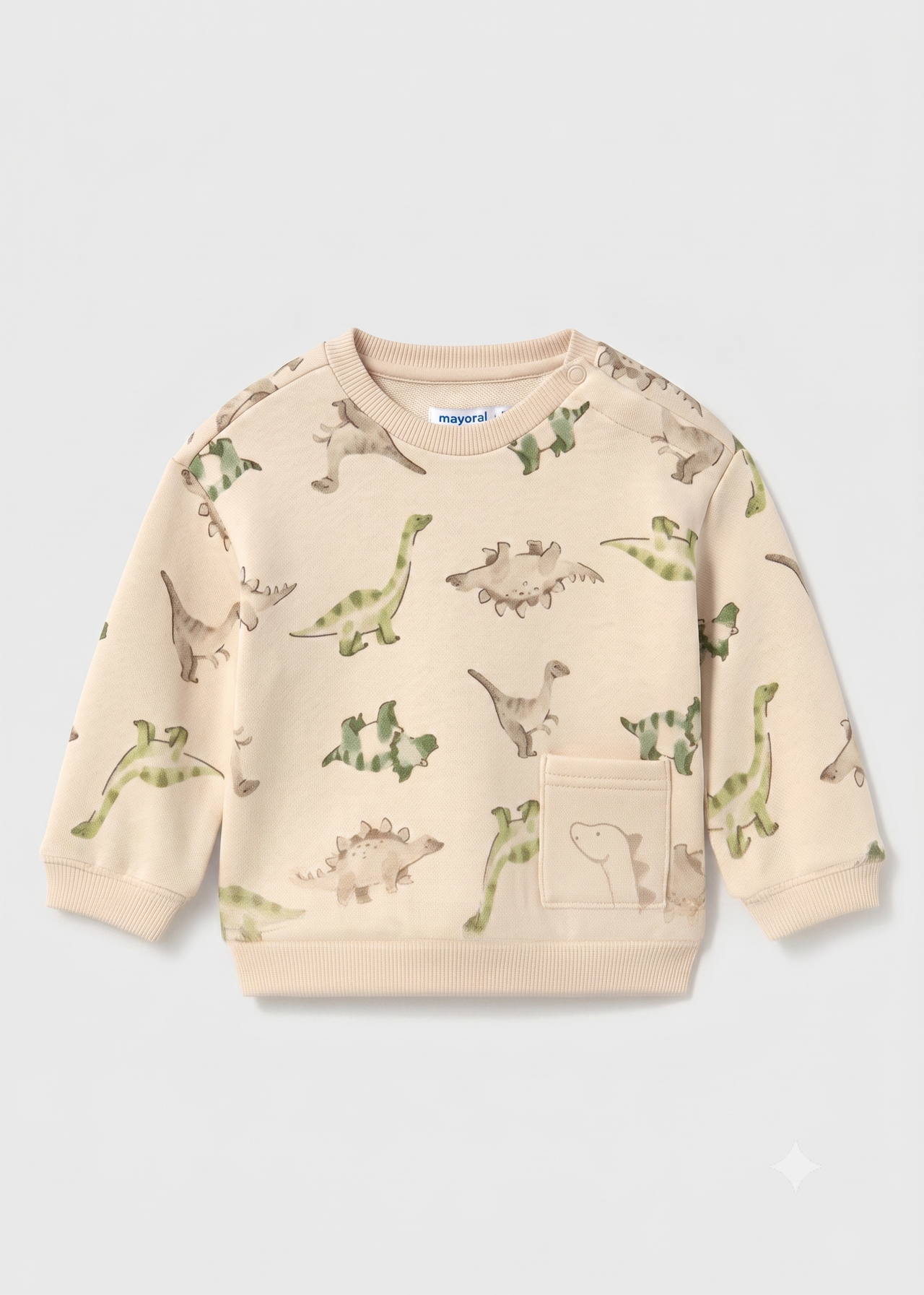 Sudadera sin capucha dinosaurio bebé
