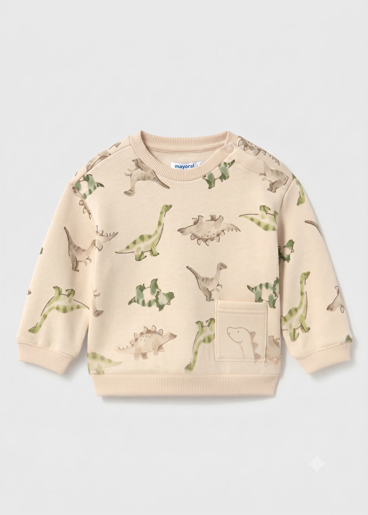 Sudadera sin capucha dinosaurio bebé