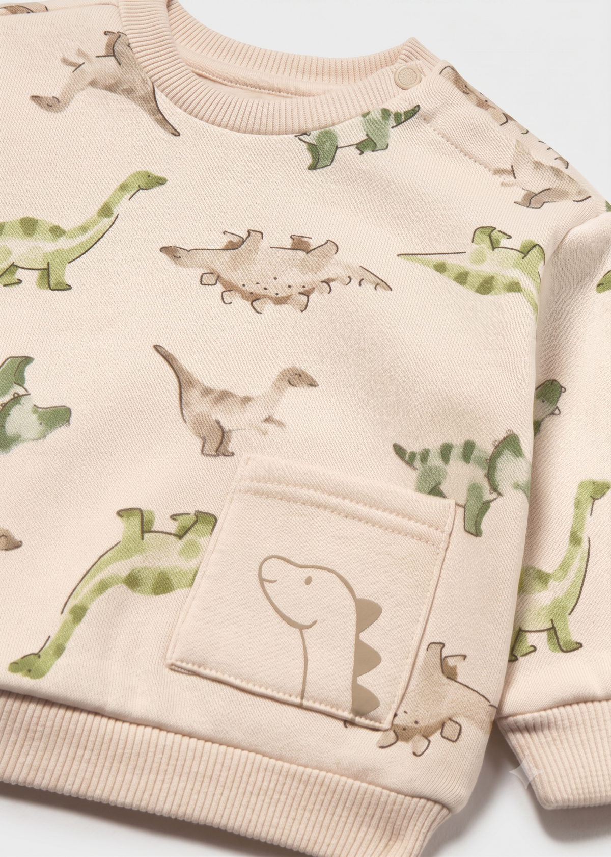 Sudadera sin capucha dinosaurio bebé