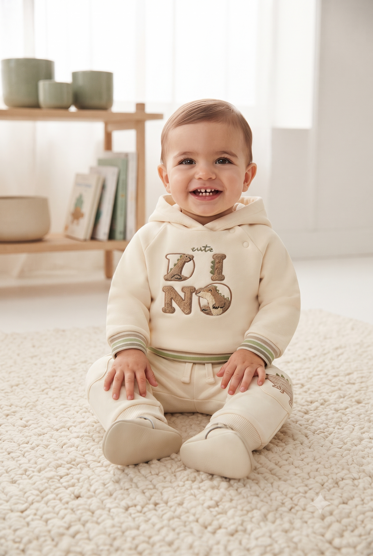 Sudadera manga larga capucha bebé