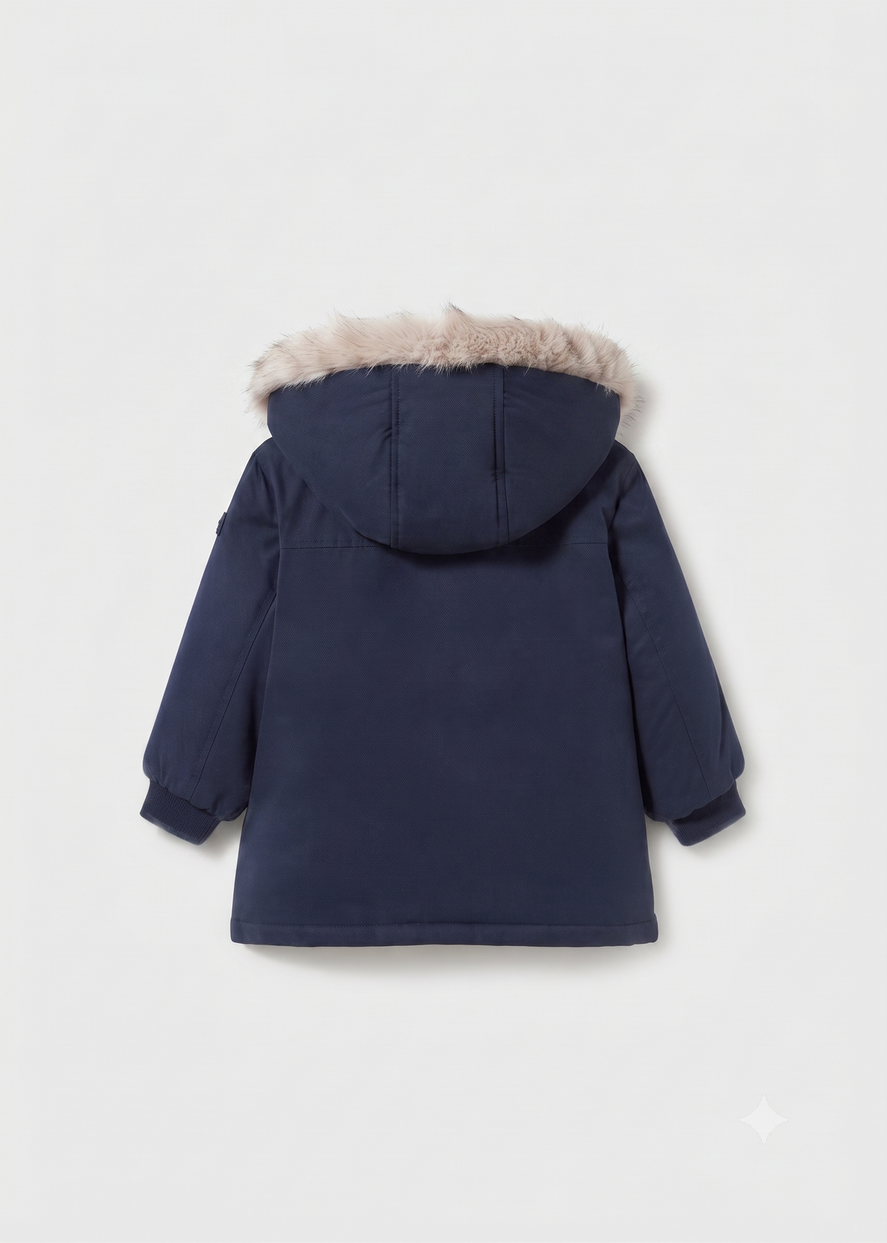 Parka con capucha y forro de pelo  bebé niño.