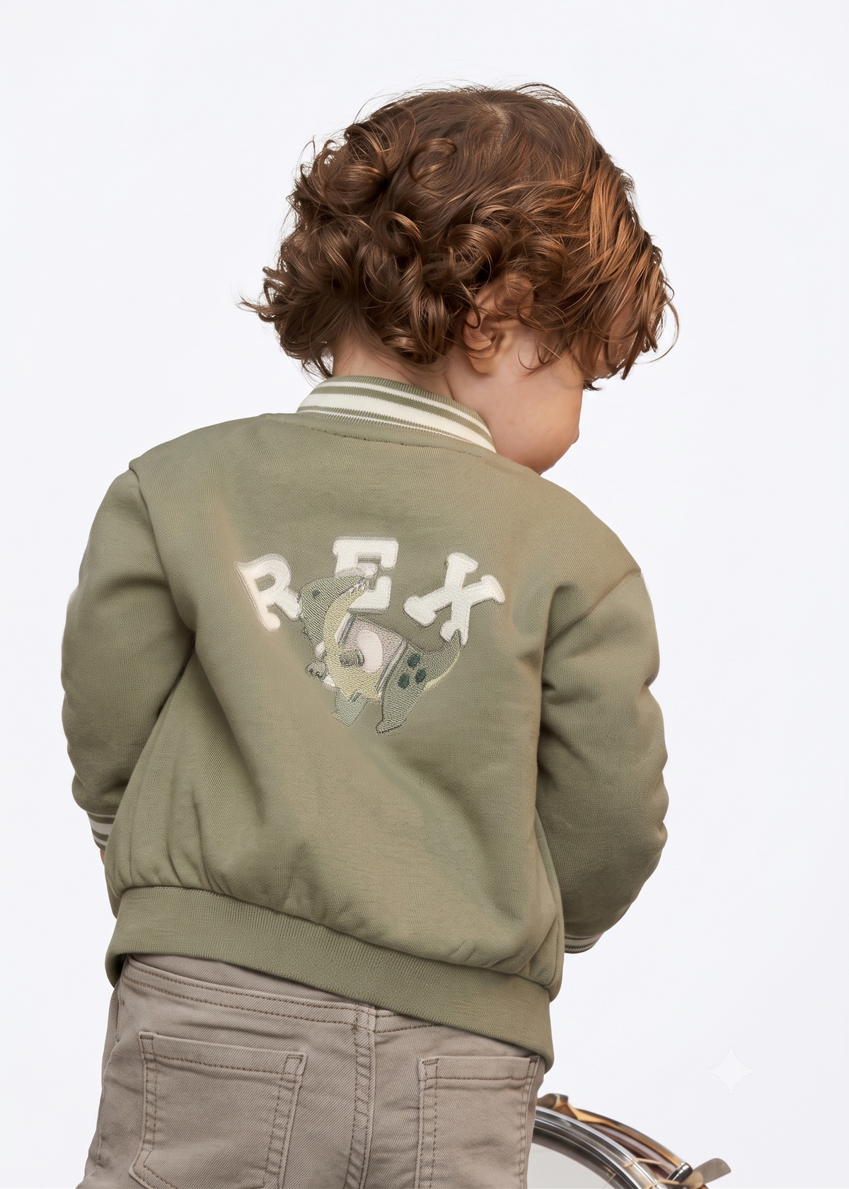 Chaqueta Bomber sin capucha dinosaurio bebé