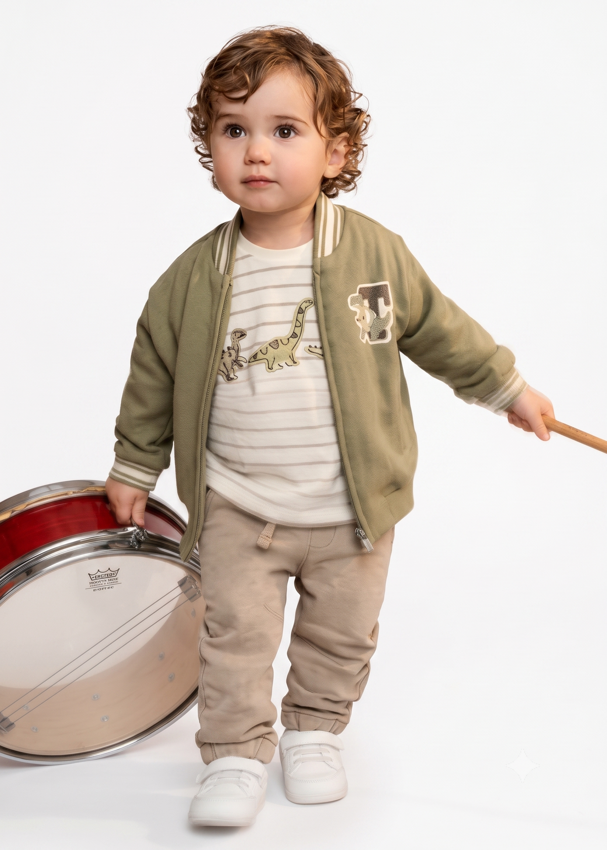 Chaqueta Bomber sin capucha dinosaurio bebé