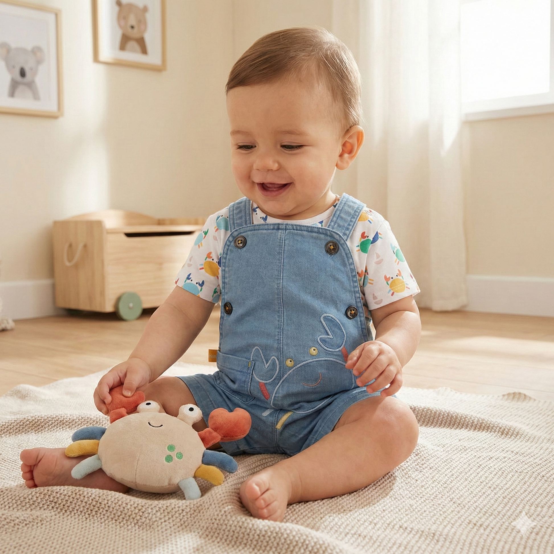 Conjunto punto de bebé niño