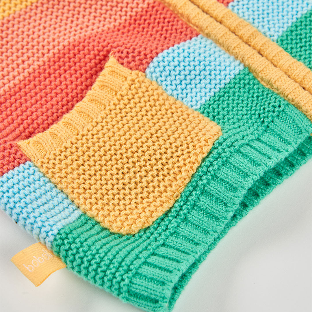 Chaqueta tricotosa listada de bebé