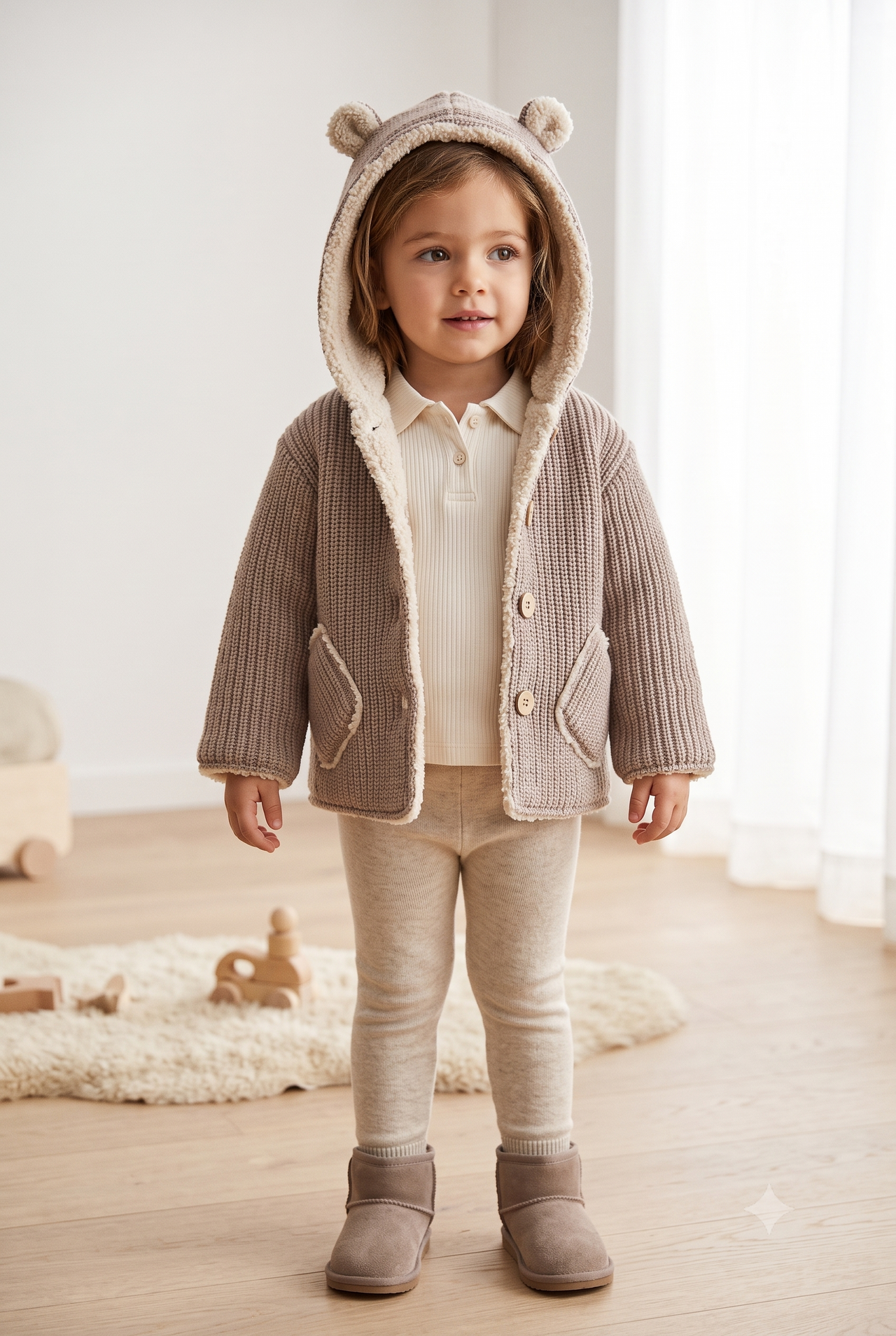 Canguro tricot reversible bebé niña.