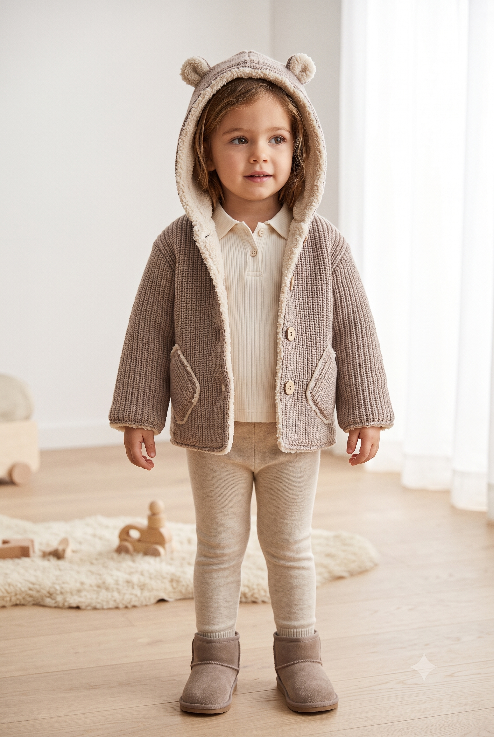 Canguro tricot reversible bebé niña.