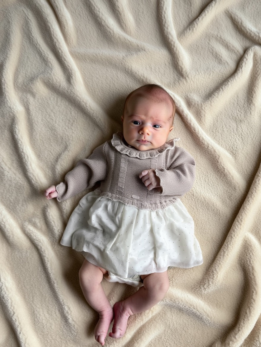 Vestido Combinado Tricot