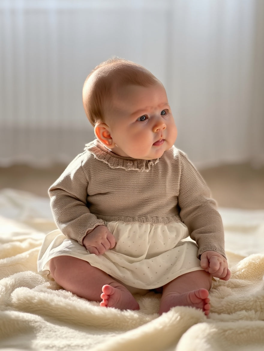 Vestido Combinado Tricot