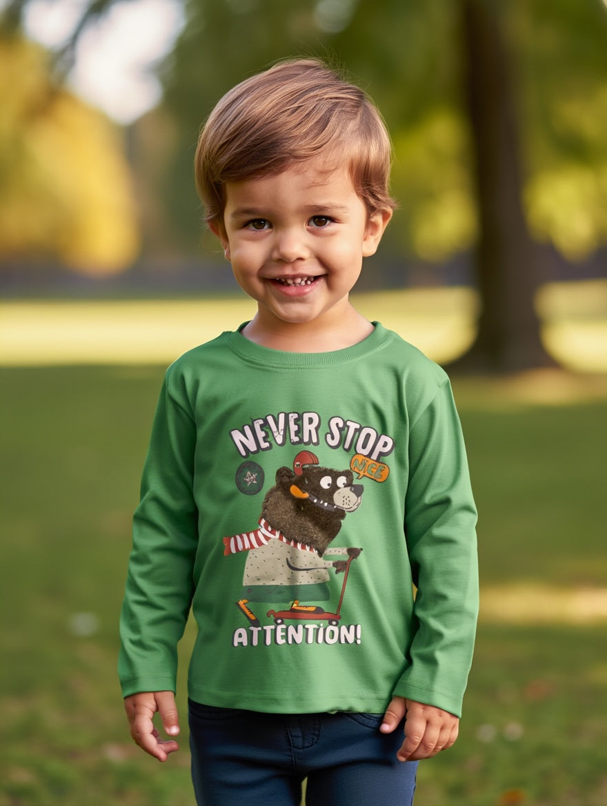 Camiseta Manga Niño Never Stop