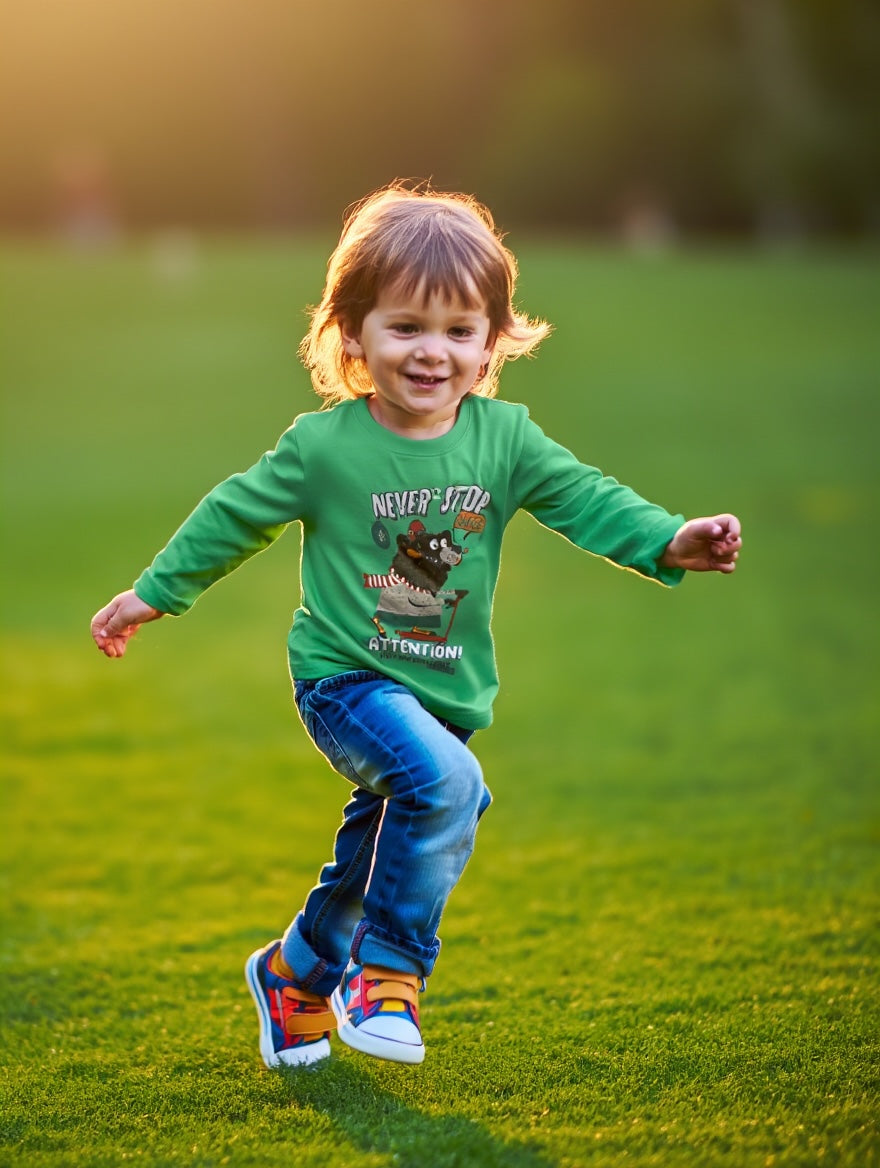 Camiseta Manga Niño Never Stop