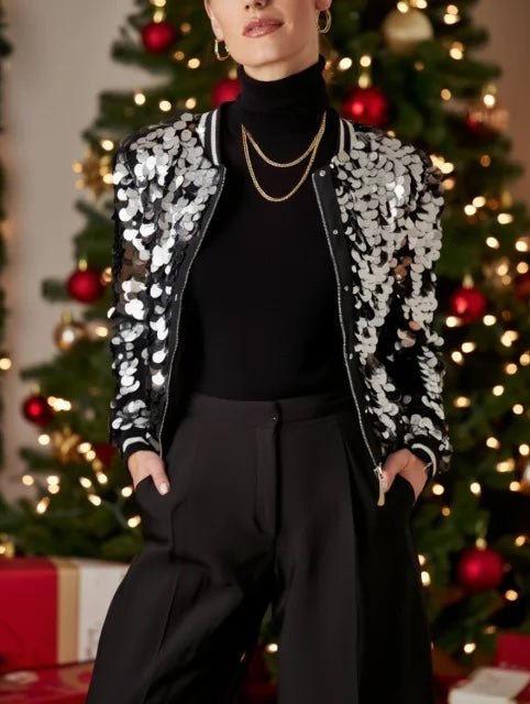 Chaqueta Bomber lentejuelas