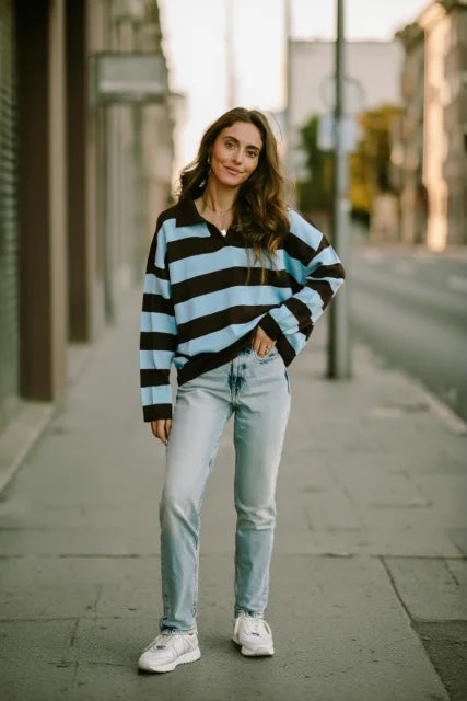 Jersey punto con cuello tipo polo