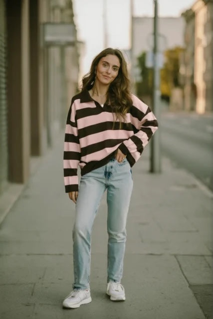 Jersey punto con cuello tipo polo