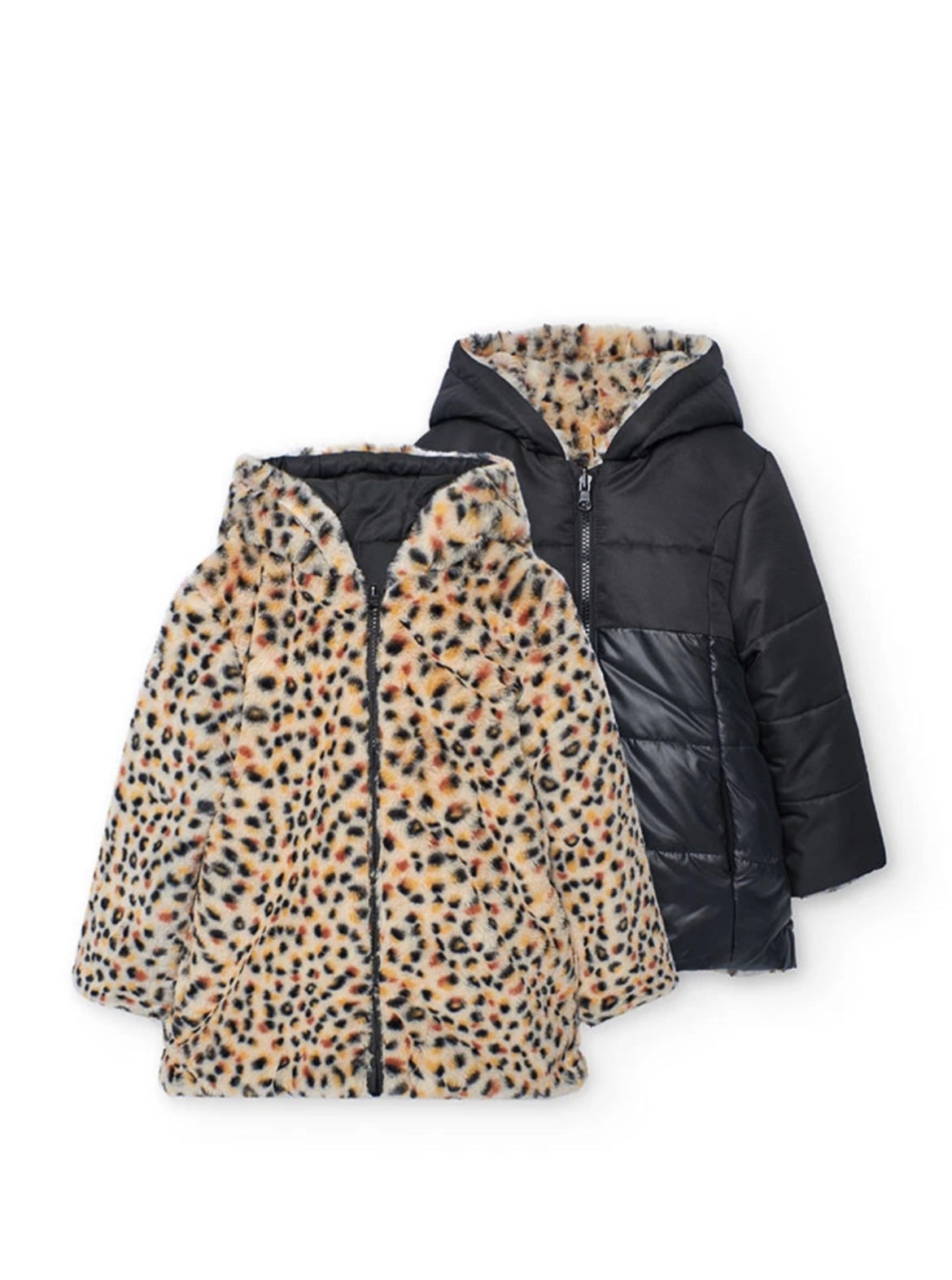 Parka Reversible Combinada De Niña