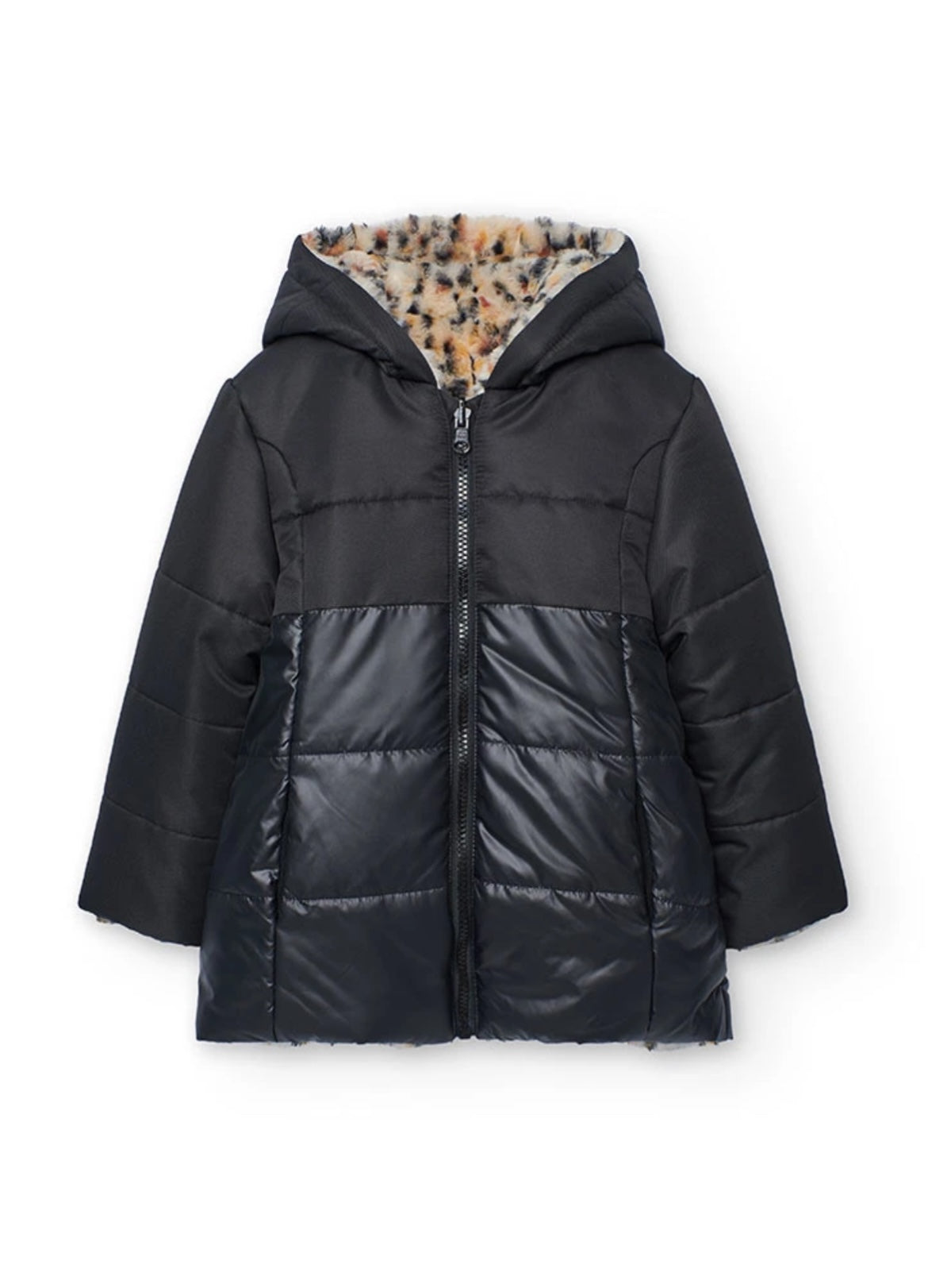 Parka Reversible Combinada De Niña