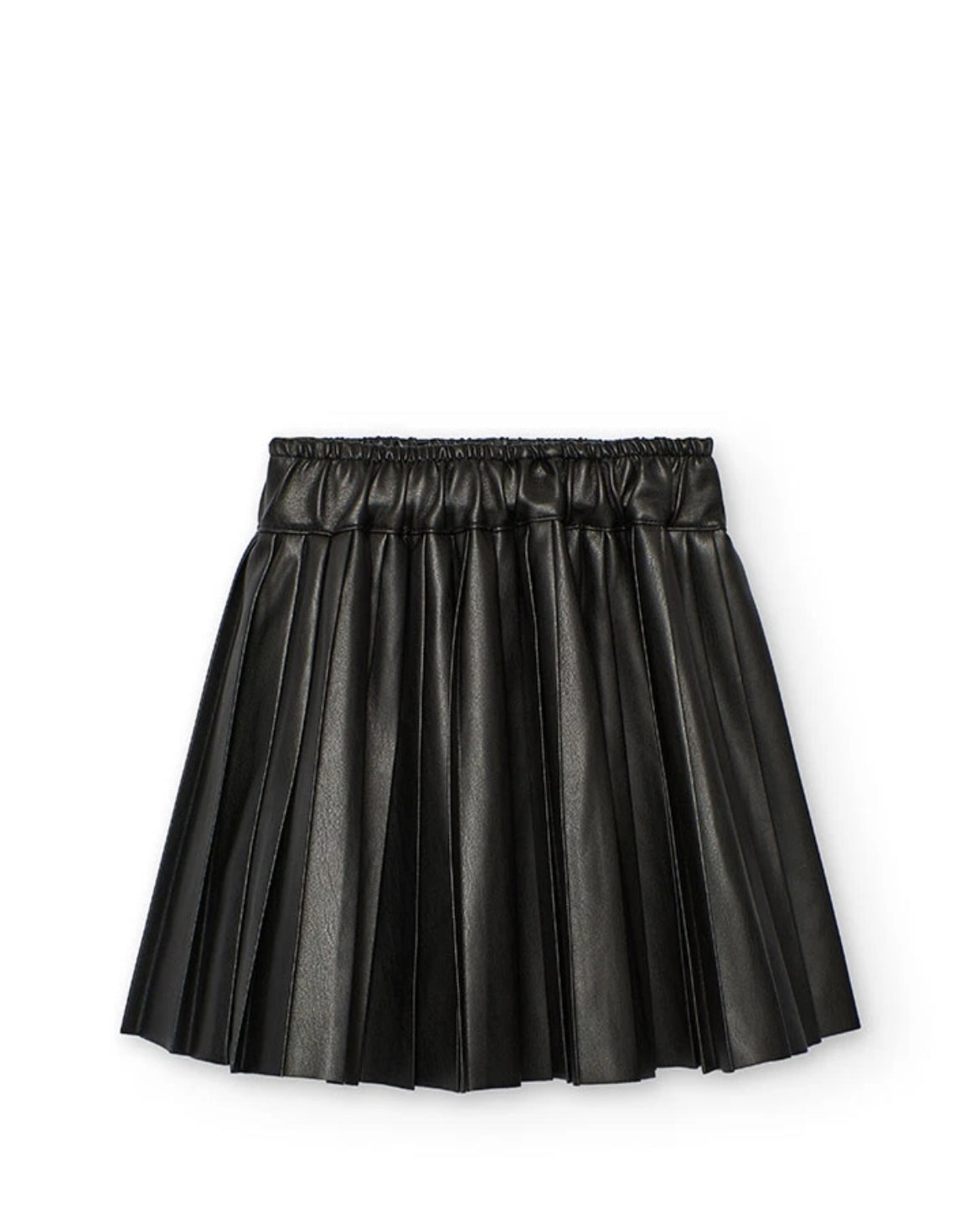 Falda Polipiel Plisada De Niña