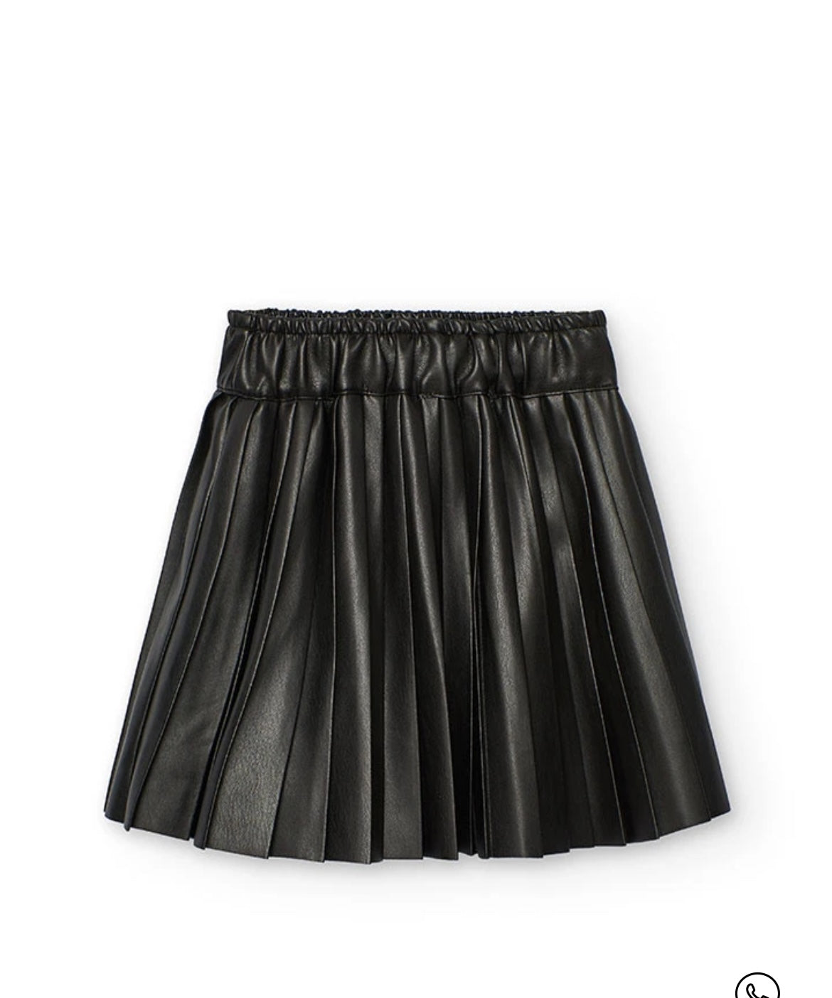 Falda Polipiel Plisada De Niña