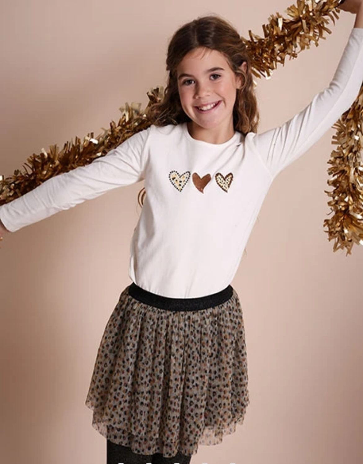 Falda Punto Animal Print De Niña