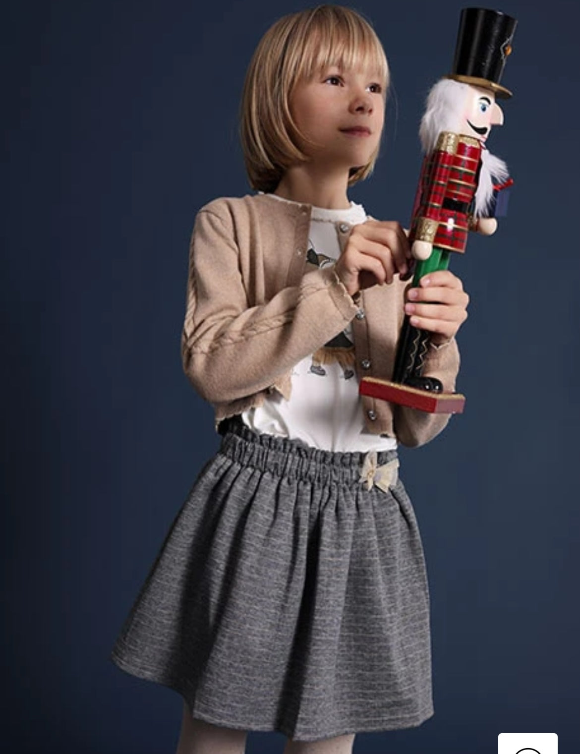 Falda Punto Cuadros De Niña