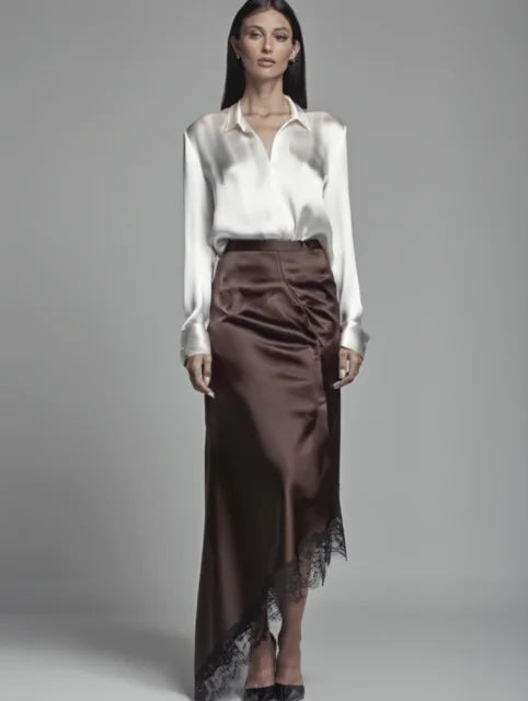 Falda lencera asimetrica