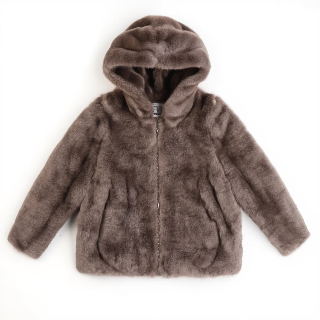 Abrigo Pelo Con Capucha