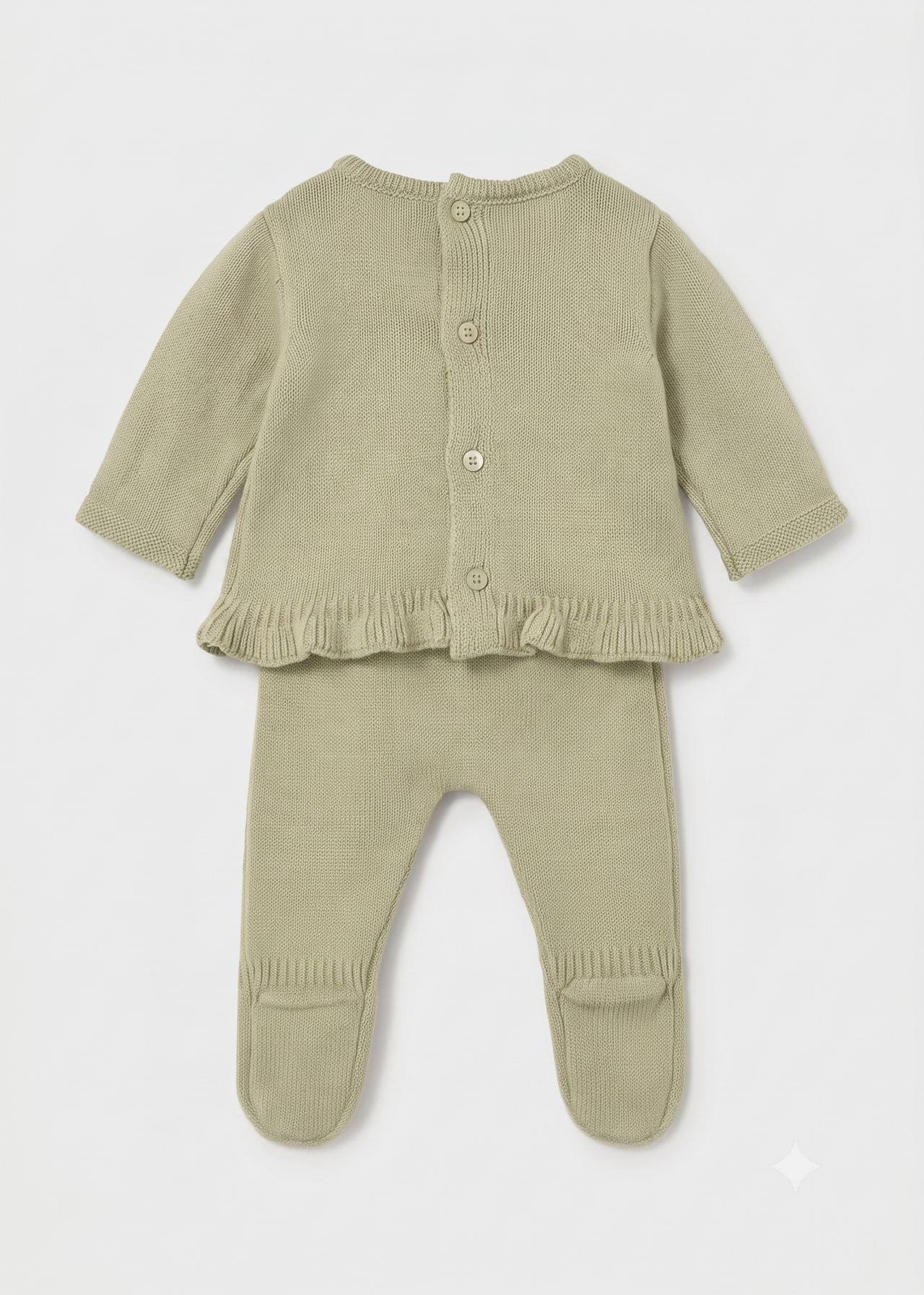 Conjunto polainas tricot bebé niña