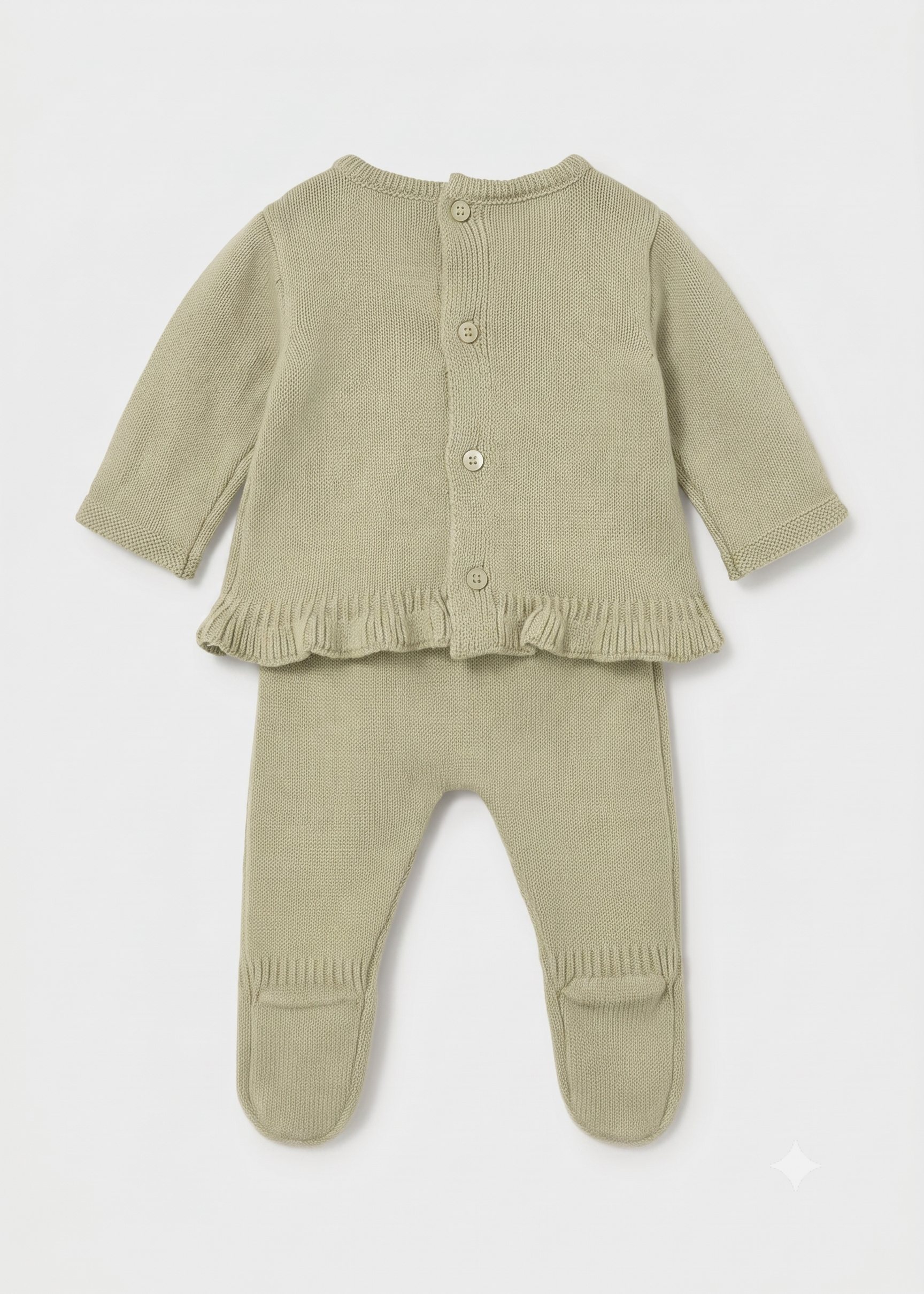 Conjunto polainas tricot bebé niña