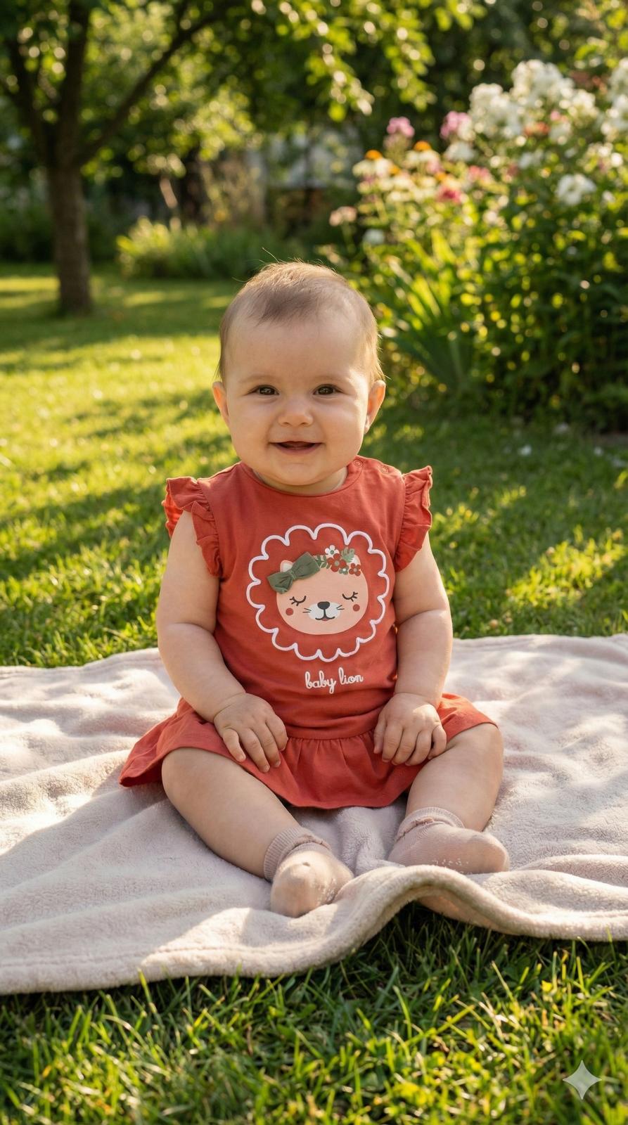 Vestido Bebé Niña Naranja