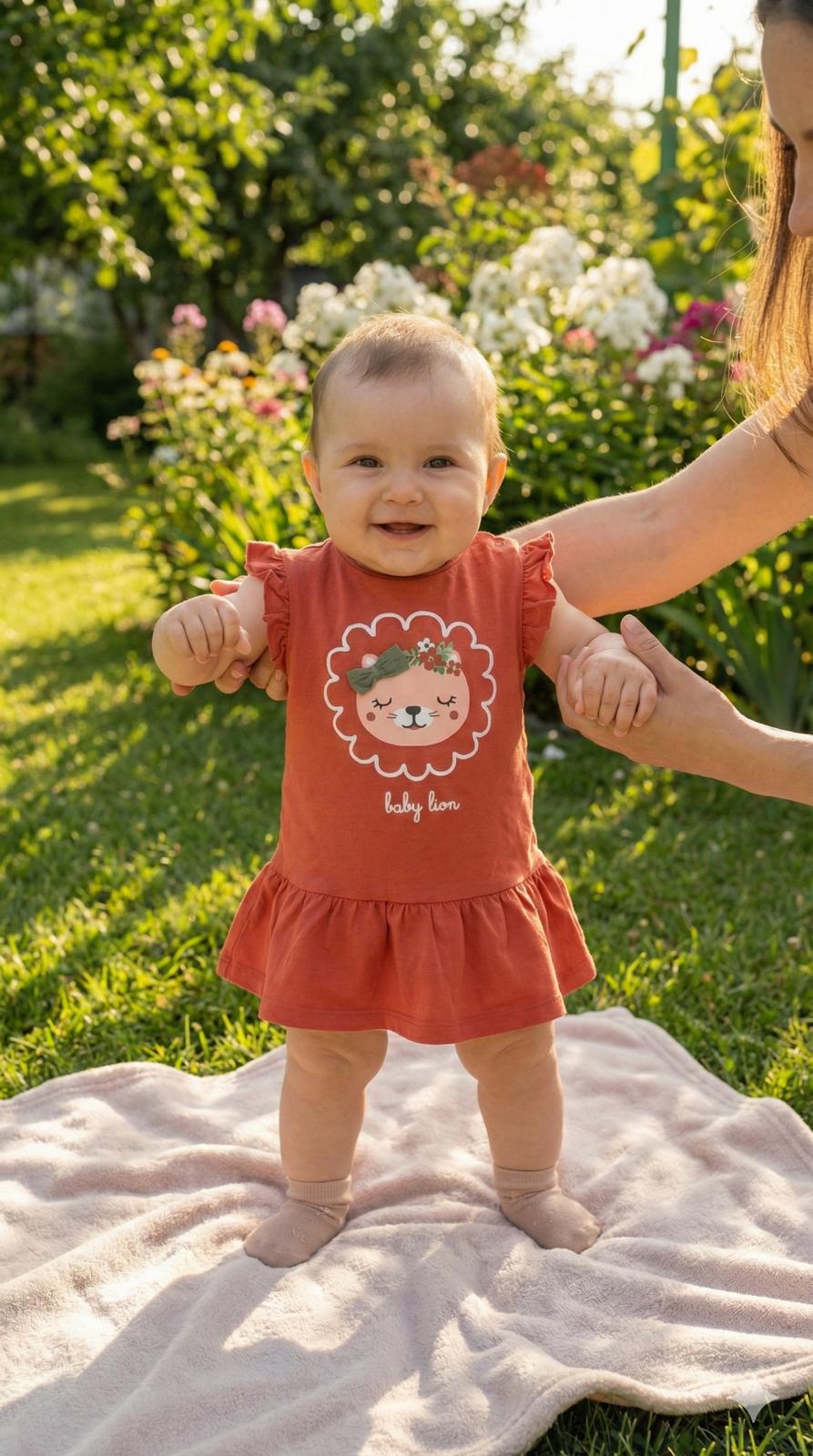 Vestido Bebé Niña Naranja