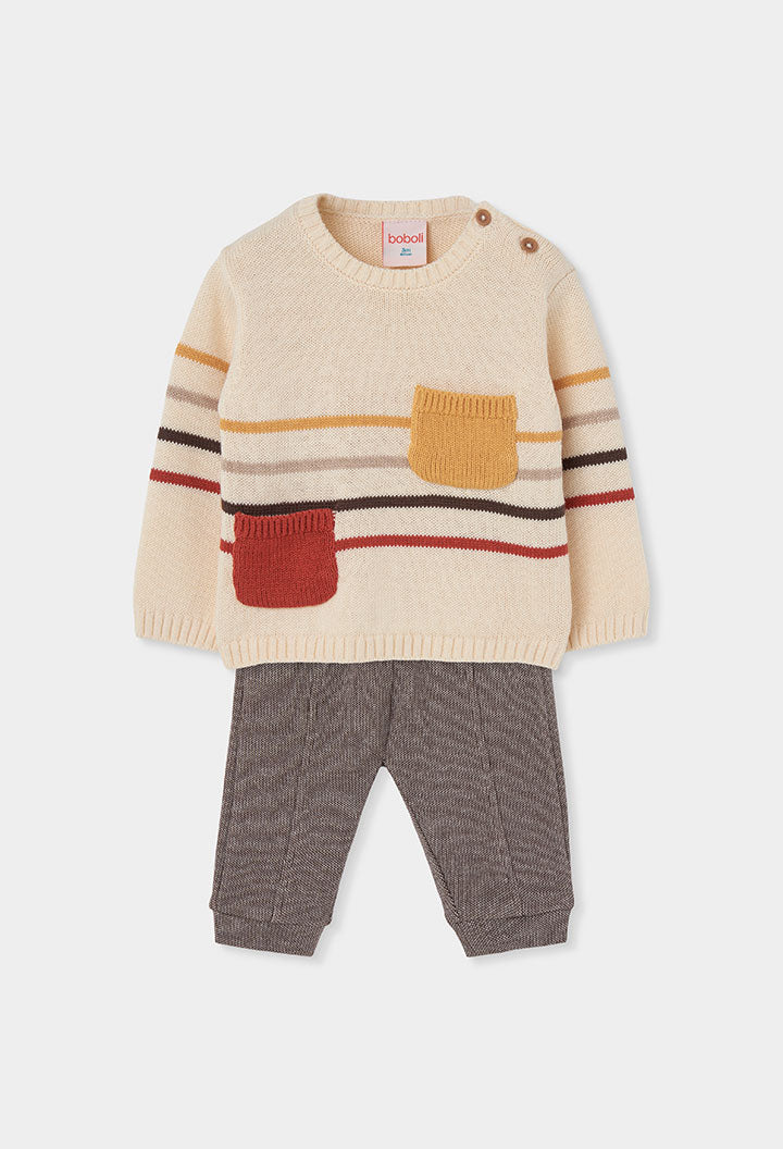 Conjunto punto de bebé niño