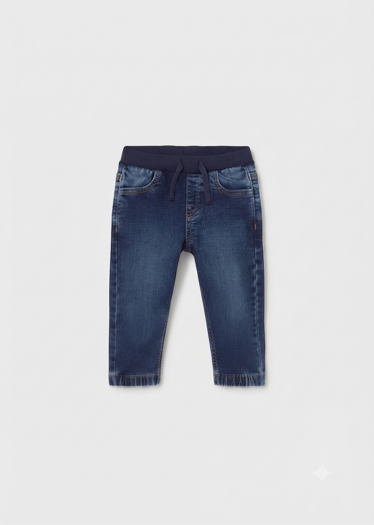 Pantalón estilo jogger con cintura elástica y cordón ajustable, bebé niño.
