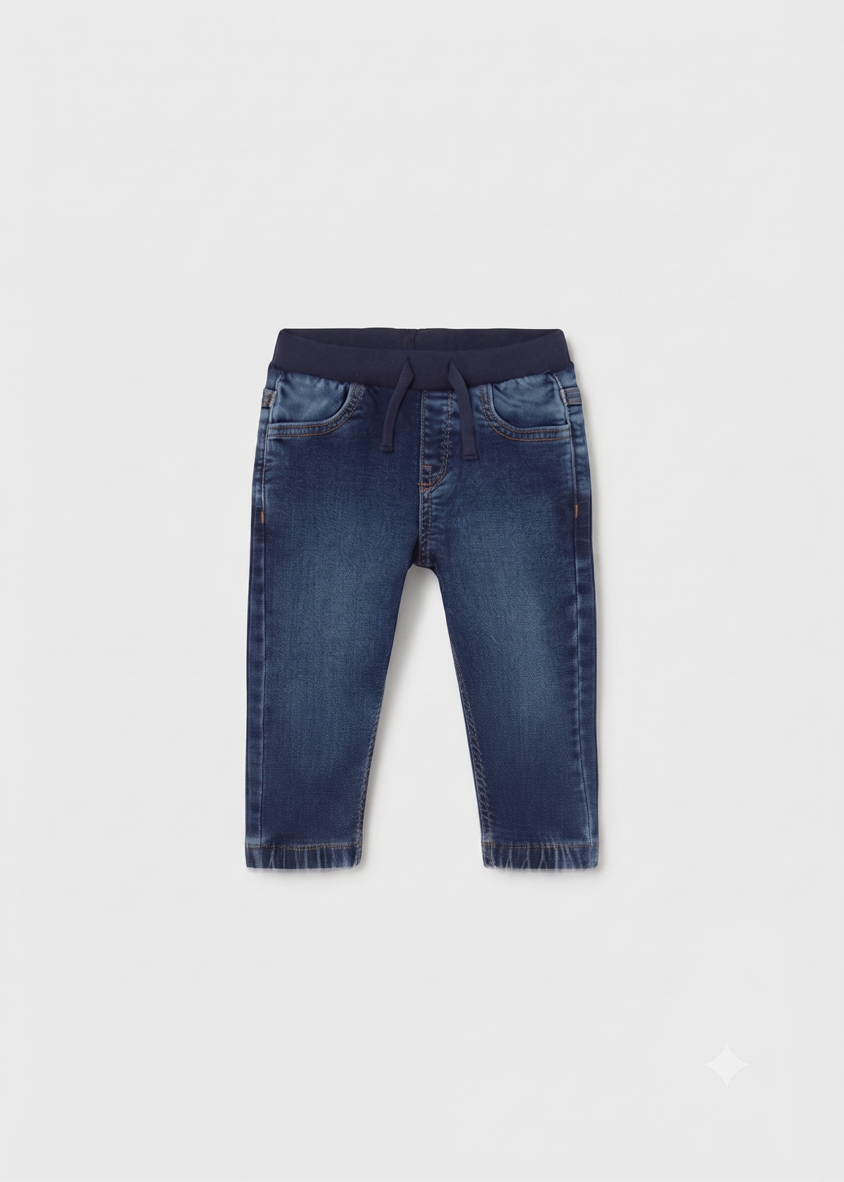 Pantalón estilo jogger con cintura elástica y cordón ajustable, bebé niño.