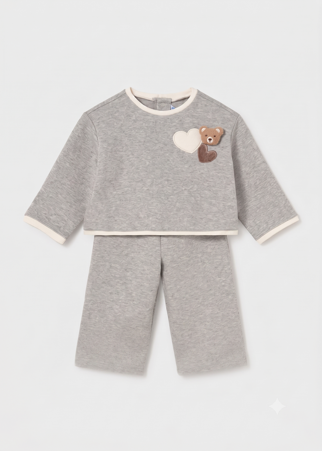 Conjunto  de dos piezas: Sudadera y pantalón a juego en tono gris vigoré bebe niña.