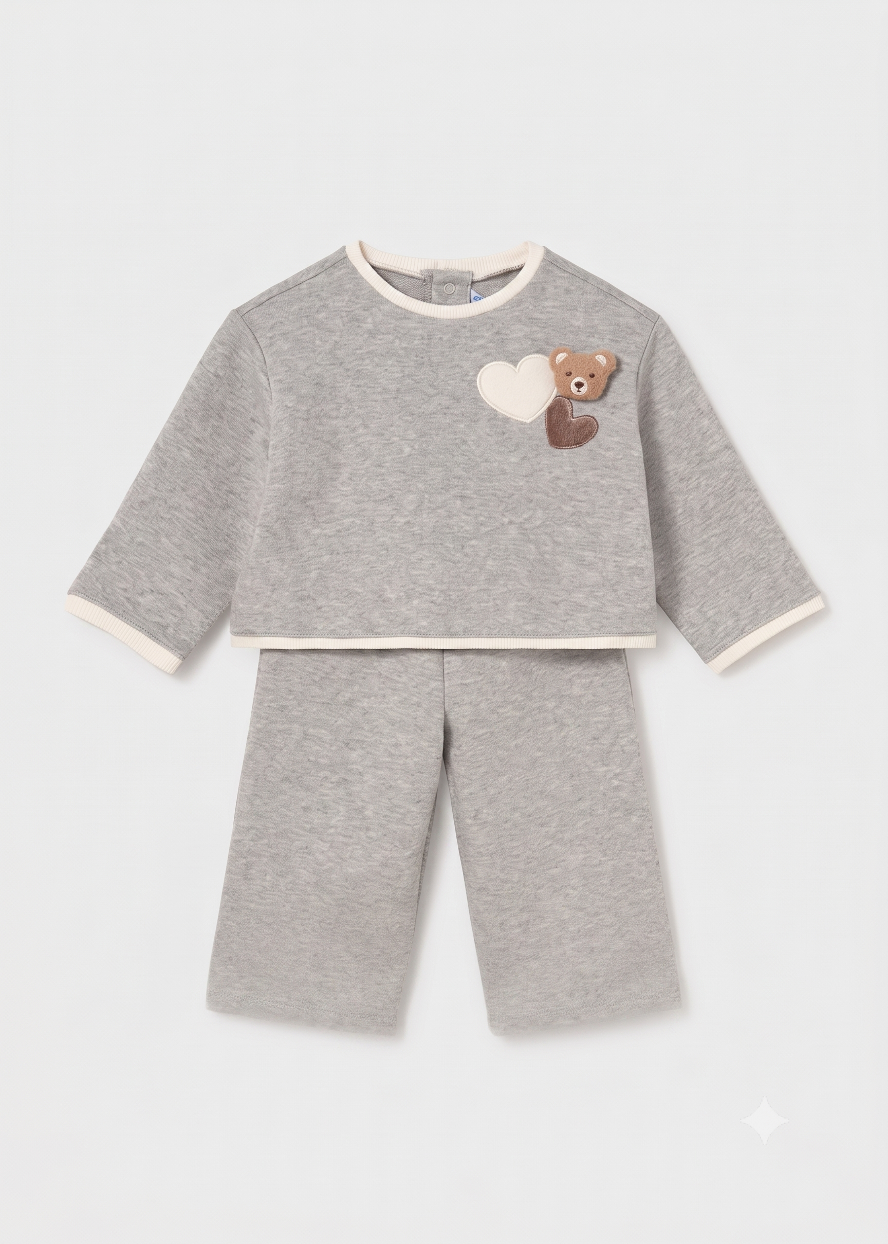 Conjunto  de dos piezas: Sudadera y pantalón a juego en tono gris vigoré bebe niña.
