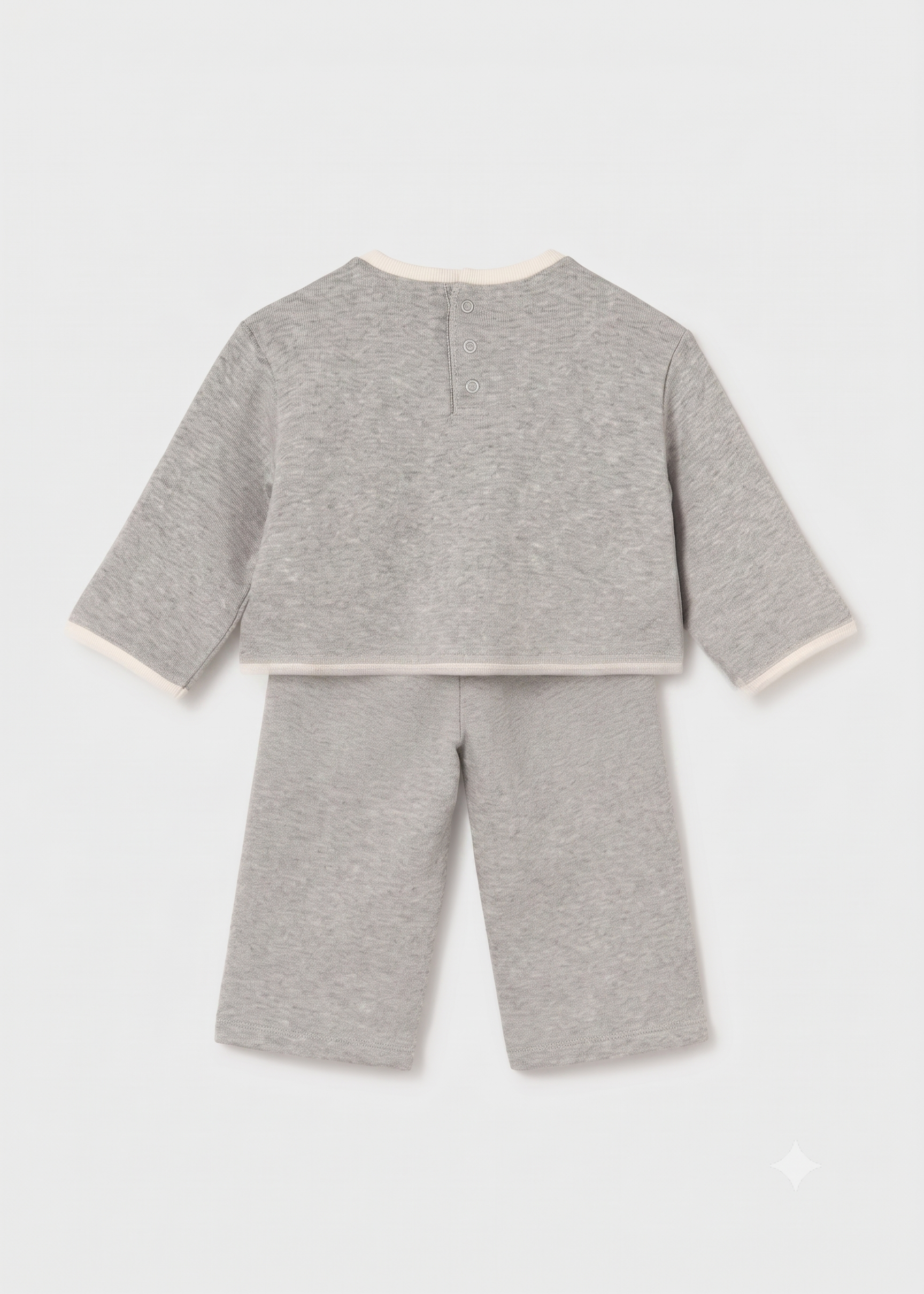 Conjunto  de dos piezas: Sudadera y pantalón a juego en tono gris vigoré bebe niña.
