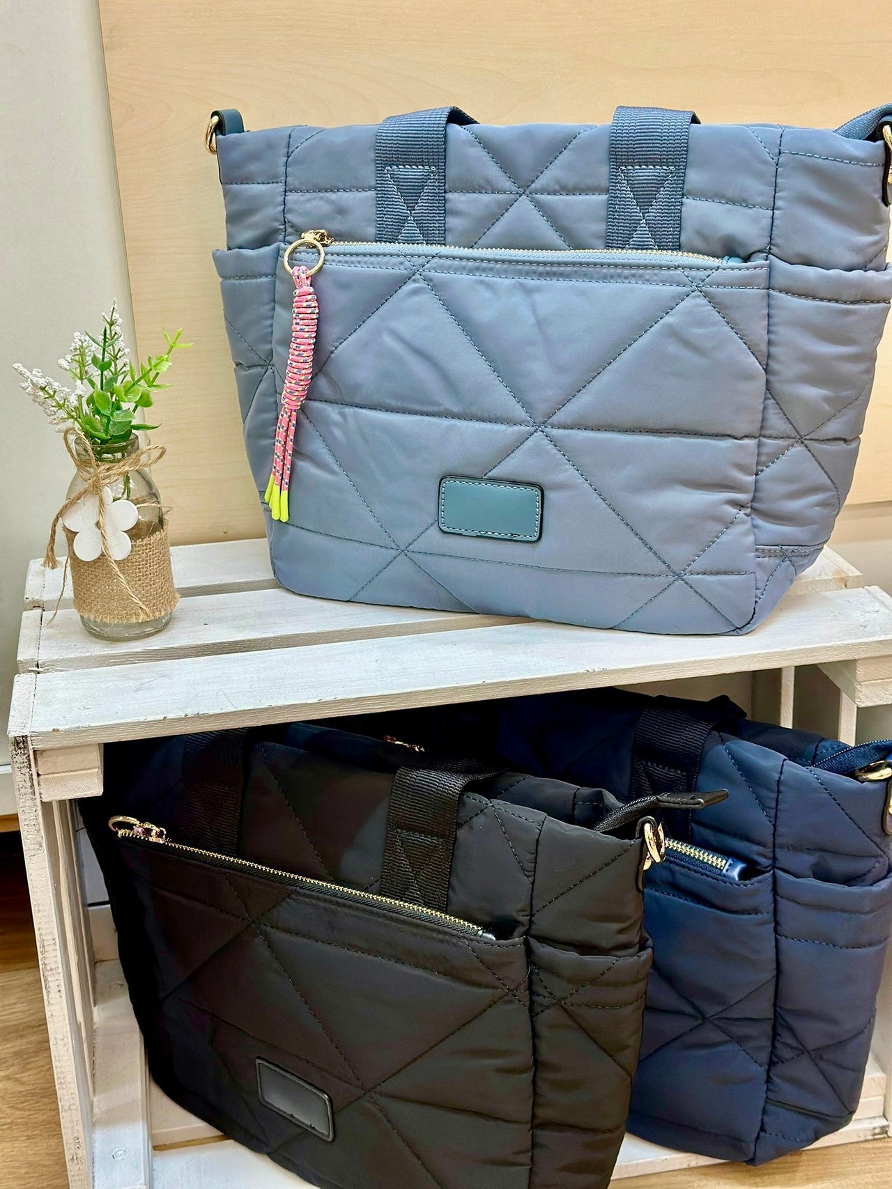 Bolso guateado 3 compartimentos