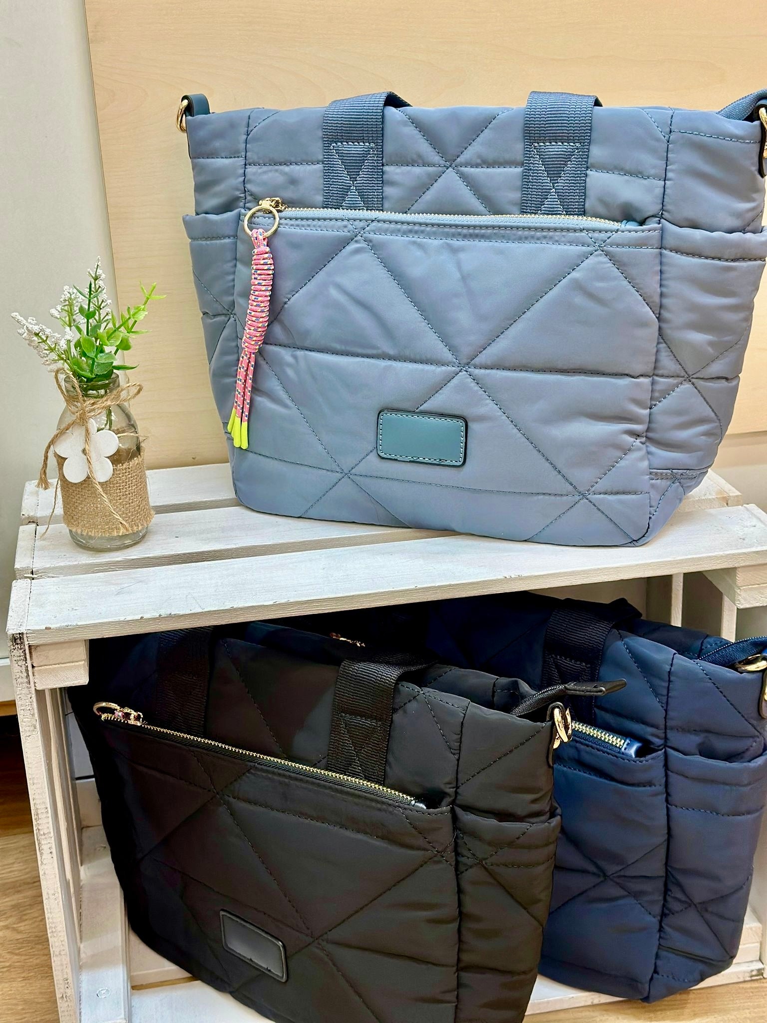 Bolso guateado 3 compartimentos