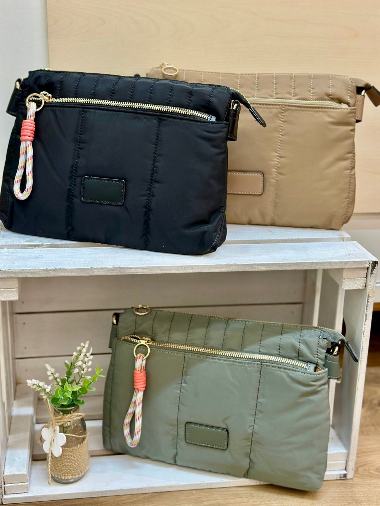 Bandolera guateada 2 compartimentos