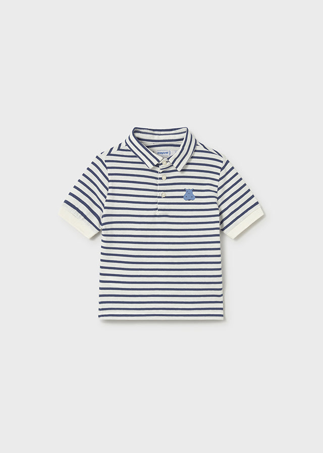 Polo bebé a rayas con estampado .
