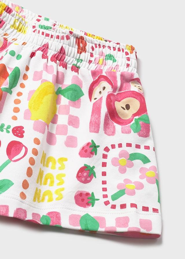 Pantalon corto punto estampado