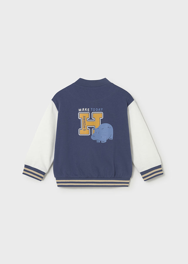 Chaqueta tipo bomber bebé combinada .
